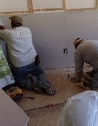 Indoor renovation workers