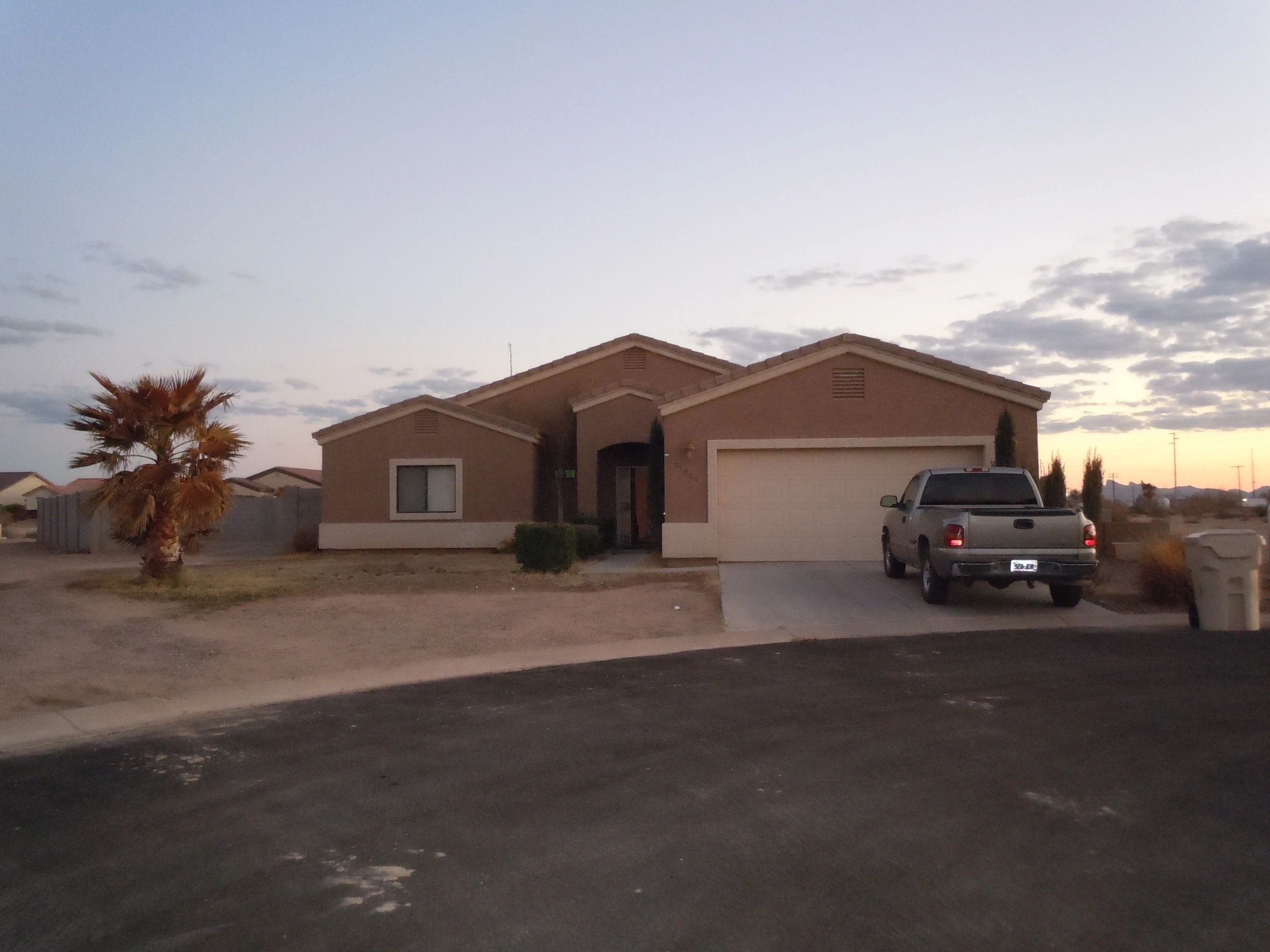Brick home two-car garage